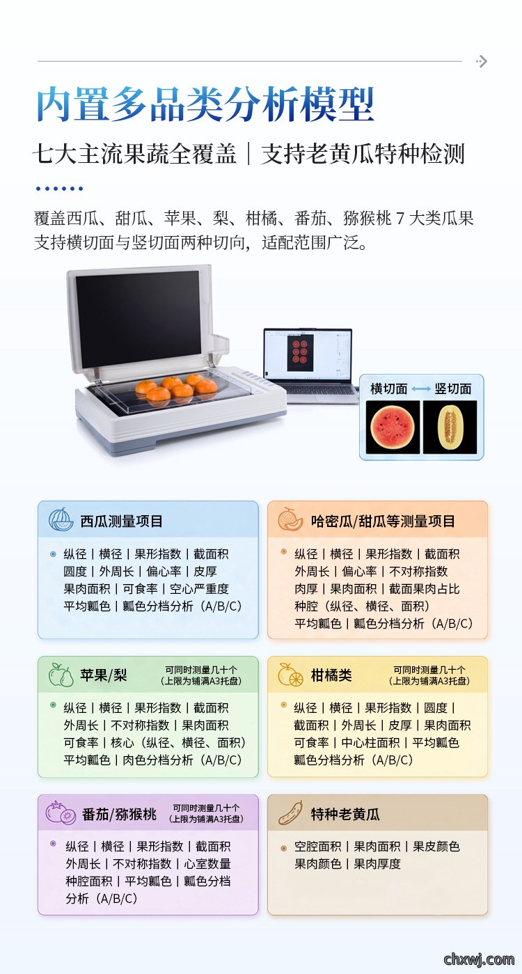 瓜果剖切面瓤色图像分析仪